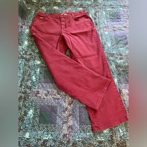 Lee Cranberry Relaxed Straight Leg Jeans Women's Size 14 Petite